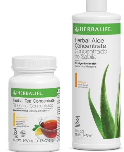 Instant Herbal Tea 51g + Aloe Concentrate Aloe Mango 473 ml