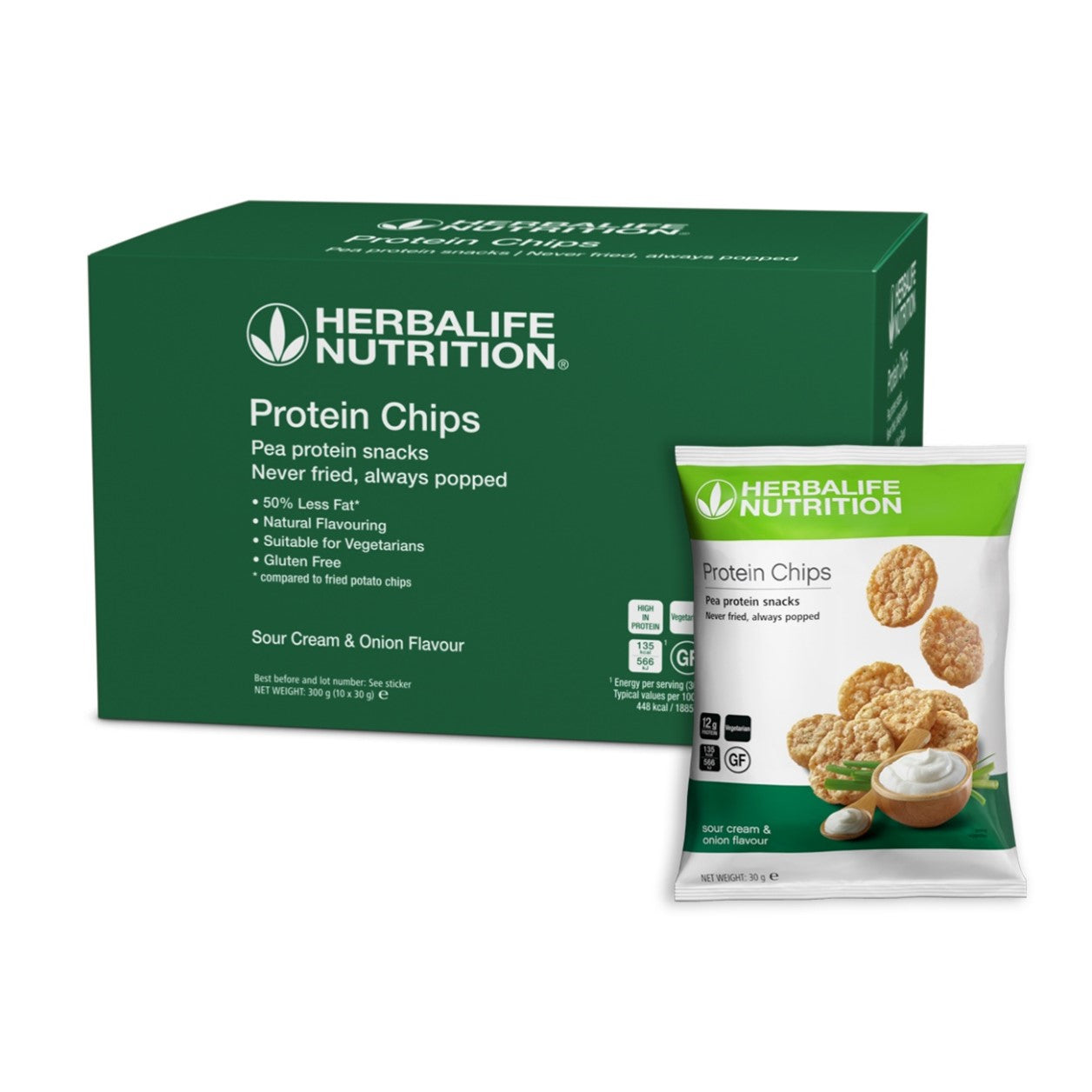 Protein Chips Sour Cream and Onion 10x30g